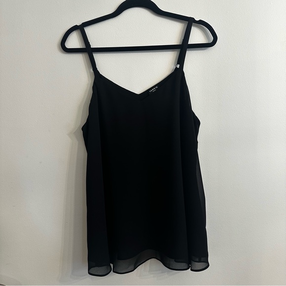 TORRID Sophie Swing Cami Women’s 0 (Large, 12) Sleeveless Tank deep black, NWOT - Picture 3 of 10